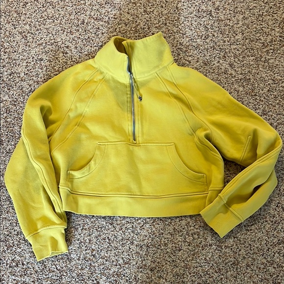 Yellow Half-Zip Women's Top - Picture 1 of 1